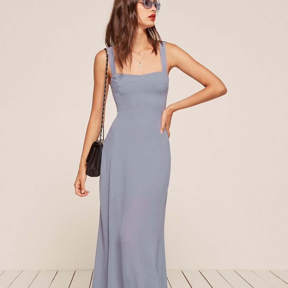 Reformation Cam blue maxi dress
